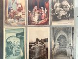 an old photo of a book with pictures of people on it