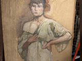 a painting of a woman holding a baby in her arms