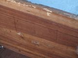 a close up of a piece of wood that has been stripped off