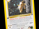 une carte Pokémon sur laquelle figure l'image d'un chat
