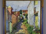 une image représentant un tableau d'une ruelle de village