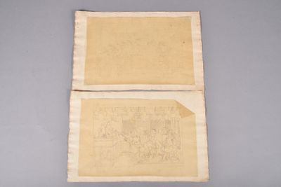 un vieux bout de papier posé sur une table, à côté d'un autre bout de papier
