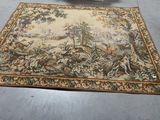 a rug on the floor with a picture on it