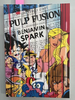 an image of a comic book with a bunch of cartoon characters on it