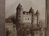 a picture of a picture of a castle in a book