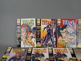 a lot of comic books that are sitting on a table