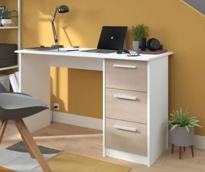 Bureau droit ESSENTIEL -PARISOT - 3 tiroirs - Décor chêne et…