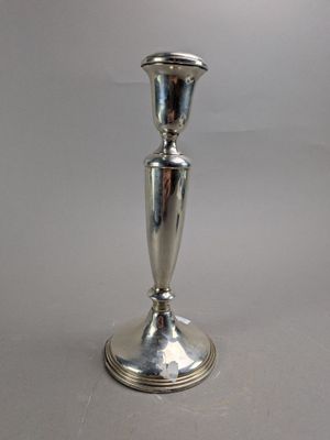 Bougeoir Art décor en argent lesté