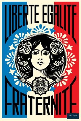 une affiche représentant le visage d'une femme dans un cercle