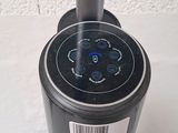 a black and silver blender sitting on top of a counter