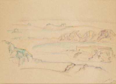 SURVAGE Léopold, 1879-1968, L'anse du Fort Bloqué à Ploemeur…