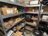 a room filled with lots of boxes and shelves