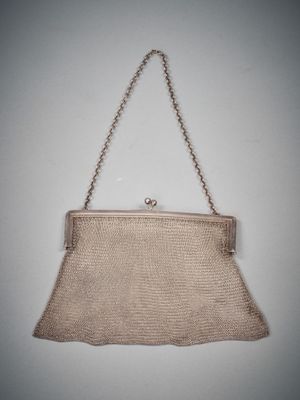 Sac de soirée en cotte de maille en argent anglais