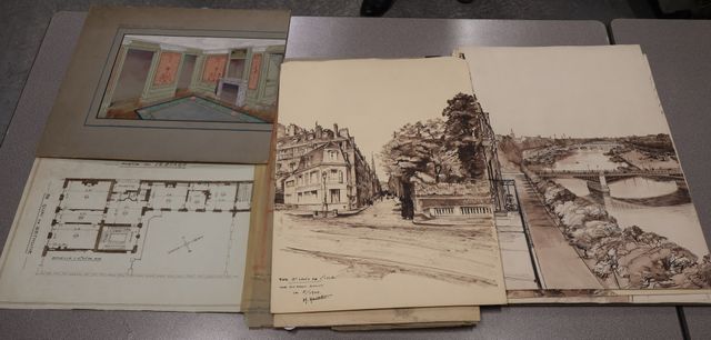 M. Mantelet décorations antiquités (lot de panneaux décoratifs su...