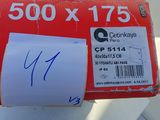 a red box with a sticker on it that says 350 x 75