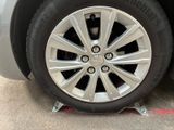 a close up of a wheel on a car