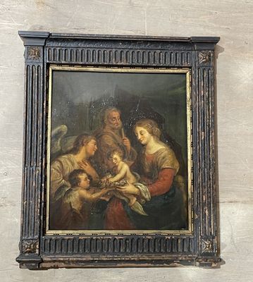 a picture of a painting on the wall of a building