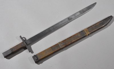 JAPAN Arizaka type 30 bayonet Steel handle with wooden  - 75790711-91