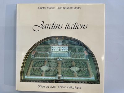 a book with a picture of a garden in it