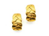 une image d'une paire de boucles d'oreilles en or sur fond blanc