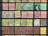 an image of a collection of old postages on a black background