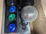 a box with a disco ball and a disco ball inside of it