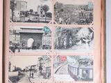 an old book with pictures of a city on it