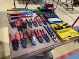 many different types of electrical tools on a table