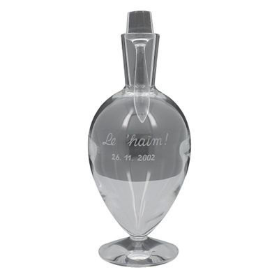 BACCARAT Carafe en cristal Gravé d'une inscription "Le haim …