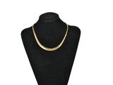 a black mannequin with a gold chain on it