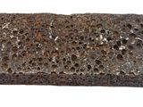 a brick with holes in it on a white background
