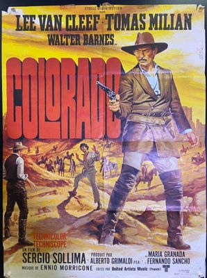 an old movie poster for a western western western film