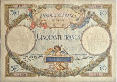 50 francs Merson 27/6/1928 , TB+