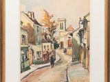 une image représentant un tableau où l'on voit une personne marchant dans la rue