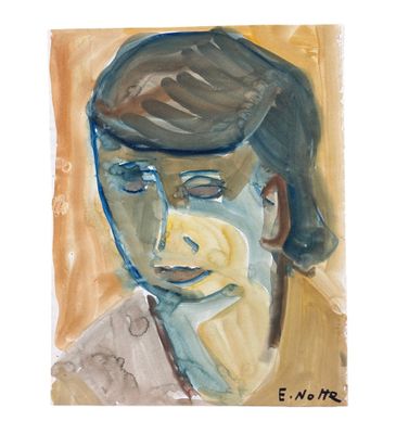 une image représentant un tableau d'un homme aux yeux fermés