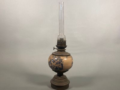 a lamp that is sitting on top of a table