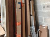 a pile of boxes and other items in a room