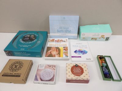 many different boxes of chocolates on a white table
