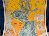 an old map of the atlantic showing the route of the atlantic