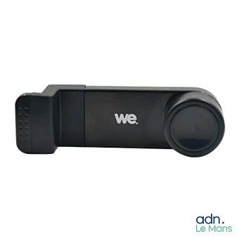a black usb drive with a white logo on it