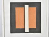 an image of a picture of an orange and black painting
