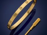 cartier love bracelet in 18k yellow gold