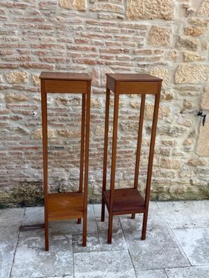 Paire de hautes sellettes, H 125 - 31 x 31