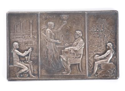 ROTY. Plaque en bronze argenté en hommage à Charles Christof… - Photo 1