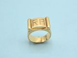 an image of a gold ring with a roman numeral on it