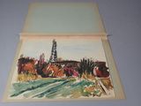la photo d'une photo d'une peinture à l'huile sur une feuille de papier