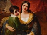 an image of a painting of a woman holding a child