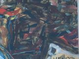 an image of a painting of a man sitting on a chair in front of a table