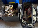 many items in the bins on the floor next to each other