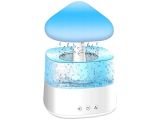 an image of a blue and white humider with water coming out of it